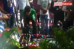 حاشیه مراسم یادبود ناصر حجازی در بهشت زهرا