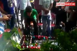 حاشیه مراسم یادبود ناصر حجازی در بهشت زهرا