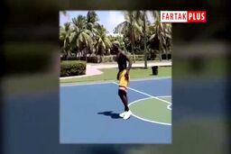 تقابل جالب پوگبا و لوکاکو روی حلقه بسکتبال در تور آمریکا
