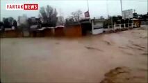 زمان وقع سیلاب در نور آباد لرستان