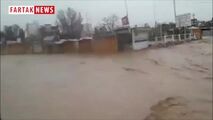 زمان وقع سیلاب در نور آباد لرستان