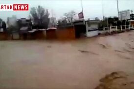 زمان وقع سیلاب در نور آباد لرستان